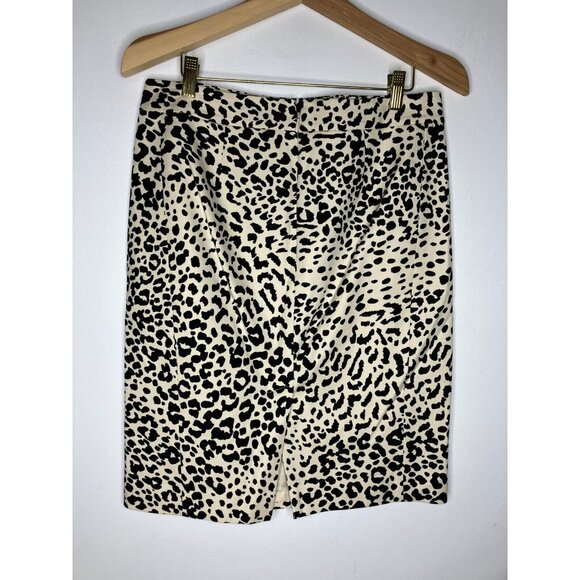 Ann Taylor Loft Women's Size 6 Leopard Print Beige Skirt - Picture 5 of 9